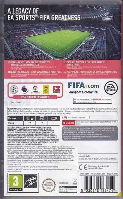 Fifa 20 Legacy Edition - Nintendo Switch spil (A Grade) (Genbrug)